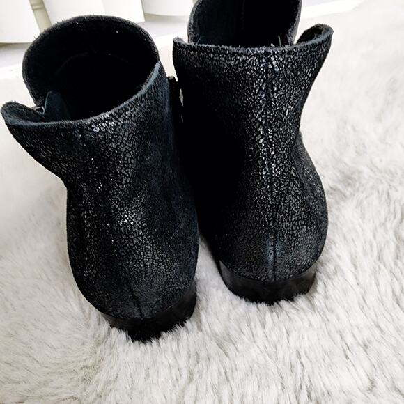 MUNRO Averee Double Zipper Ankle Boot | Grey Nubuck Suede Leather | Size 7.5 - Picture 5 of 12